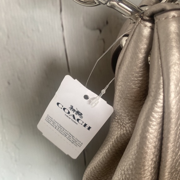 Coach Luxury Pebble Mia F29137 Leather Shoulder Bag - Platinum - Picture 6 of 6